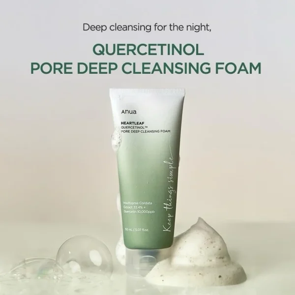 ANUA Heartleaf Quercetinol Pore Deep Cleansing Foam 150ml - Image 3