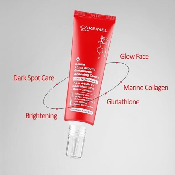 CARE:NEL Dr. Skin Derma Alpha Arbutin Glutathione Whitening Cream Day & Night 45ml - Image 3