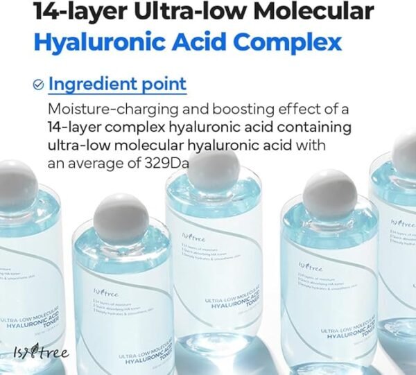 ISNTREE Ultra-Low Molecular Hyaluronic Acid Toner 300ml - Image 5