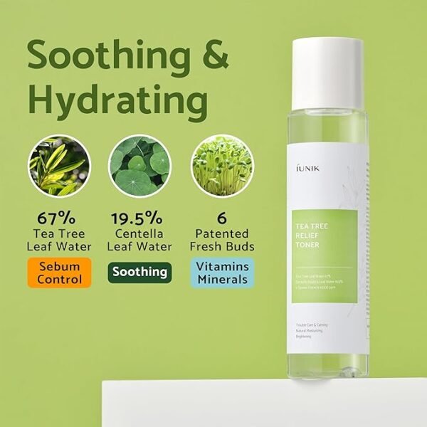 IUNIK Tea Tree Relief Toner 200ml - Image 2