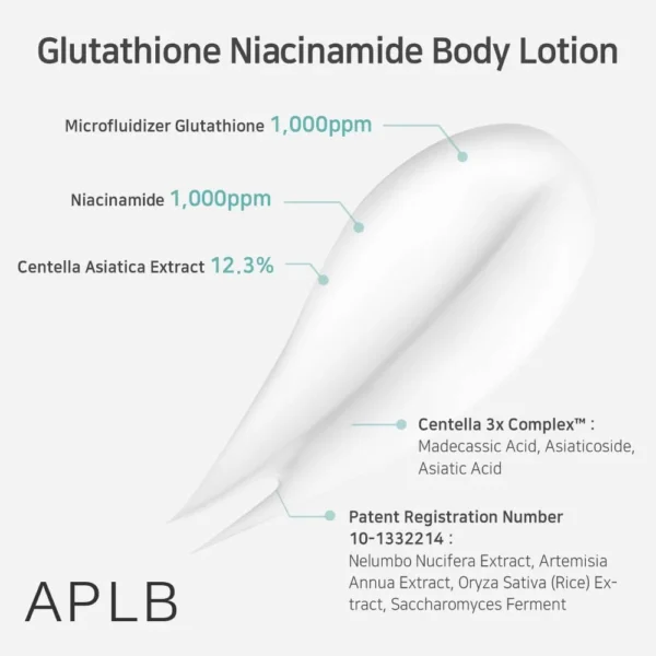 APLB Glutathione Niacinamide Body Lotion (300ml) - Image 4